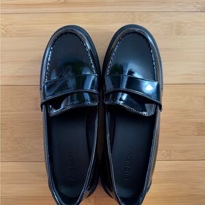 Shiny Black Loafers